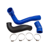 Britpart Silicone Turbo Intercooler Hose Kit - 3 Piece - DA4699COM for Freelander 2 TD4, includes two blue and one black silicone hoses with hose clamps.