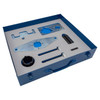 Laser AJ200 2.0 Diesel Ingenium Timing Kit for Discovery Sport and Range Rover Evoque - DA1668, in blue storage case with engine timing components. Laser AJ200 2.0 Diesel Ingenium Timing Kit for Discovery Sport and Range Rover Evoque - DA1668, in blue storage case with engine timing components.
