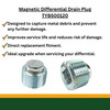 Magnetic differential drain and heavy duty brass filler plug set for Discovery 2 1998–2004