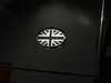 Union Jack Oval Badge for Black and Chrome Self-Adhesive