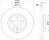 Land Rover Range Rover Evoque 2011- Front Vented Brake Discs - Exact OEM Specification - LR007055G-1