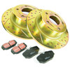 Performance Drilled Rear Brake Disc & EBC Pad Kit for Range Rover P38 from JGS4x4