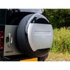Defender L663 Spare Wheel Cover Gloss Black & Silver - DA2891 from JGS4x4
