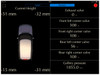 GAP IID Tool Diagnostic Bluetooth Code Reader - G3 IIDTool, digital display screen showing vehicle diagnostics data including current height, exhaust valve, corner valves, and gallery pressure.