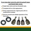 Front Axle Ball Joint Kit (FK0363) with Driveshaft Seals and Delphi Ball Joints for Discovery 2 & Range Rover P38 from JGS4x4
