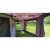 Terradactyl awning side room installed creating enclosed camping and living space