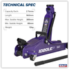 Low Profile Short Chassis Trolley Jack 2 Tonne - Purple
