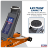 Low Profile Trolley Jack with Rocket Lift 2.25 Tonne - Orange