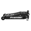Premier Low Profile Trolley Jack with Rocket Lift 4 Tonne - Black