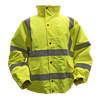 Worksafe® Hi-Vis Yellow Jacket with Quilted Lining, Elasticated Waist & Cuffs - Large