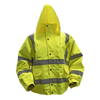 Worksafe® Hi-Vis Yellow Jacket with Quilted Lining, Elasticated Waist & Cuffs - Large