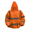 Worksafe® Hi-Vis Orange Jacket with Quilted Lining, Elasticated Waist & Cuffs - Large