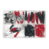 Crocodile Clip Assortment 60pc - Black & Red