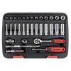 Lock-On Socket Set 1/4"Sq Drive 32pc