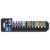 Premier Multi-Coloured Socket Set 1/4"Sq Drive 12pc