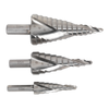 Spiral Flute HSS M2 Step Drill Bit Set 3pc