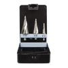 Spiral Flute HSS 4341 Step Drill Bit Set 3pc