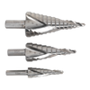 Spiral Flute HSS 4341 Step Drill Bit Set 3pc