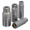Magnetic Spark Plug Socket Set 3/8"Sq Drive 4pc
