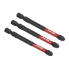 Premier Pozi Impact Power Tool Bits #3 x 75mm 3pc