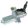Direct Replacement Rear Window Wiper Motor Assembly for Defender, a metallic automotive part with mounted motor, wiring connector, and mounting brackets for replacement of rear windshield wiper system.