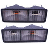 Direct Replacement Clear Rear Bumper Light Kit for Discovery 1, dual rear bumper lights with clear lenses and black housing.