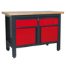 Workbench with 2 Drawers & 2 Cupboards