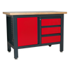 Workbench with 3 Drawers & Cupboard
