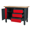 Workbench with 3 Drawers & Cupboard