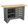Heavy-Duty Workbench with 5 Drawers