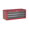 American PRO® Mid-Box Tool Chest 3 Drawer - Red/Grey