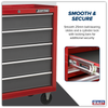 American PRO® Rollcab 5 Drawer - Red/Grey