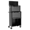American PRO® Topchest & Rollcab Combination 13 Drawer - Black/Grey