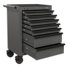 Superline PRO® Rollcab 7 Drawer - Grey/Black