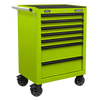 Superline PRO® Rollcab 7 Drawer - Green/Black