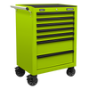 Superline PRO® Rollcab 7 Drawer - Green/Black