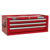 Superline PRO® Mid-Box Tool Chest 3 Drawer - Red