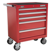 Superline PRO® Rollcab 5 Drawer - Red