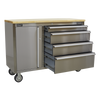 Mobile Stainless Steel Tool Cabinet 4 Drawer