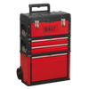 Mobile Steel/Composite Toolbox with 3 Compartments