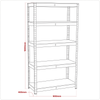 Racking Unit with 5 Shelves 350kg Capacity Per Level - AP6350GS
