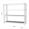 Heavy-Duty Racking Unit with 4 Mesh Shelves 640kg Capacity Per Level - AP6572