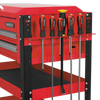 Superline PRO® Heavy-Duty Mobile Tool & Parts Trolley with Lockable Top & 2 Drawers - Red