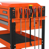 Superline PRO® Heavy-Duty Mobile Tool & Parts Trolley with Lockable Top & 2 Drawers - Orange