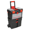 Mobile Toolbox with Tote Tray & Removable Assortment Box