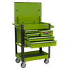 Superline PRO® Heavy-Duty Mobile Tool & Parts Trolley with 5 Drawers and Lockable Top - Hi-Vis Green