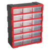 Cabinet Box 18 Drawer - Red/Black