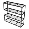 Heavy-Duty Modular Racking Unit with 4 Mesh Shelves 300kg Capacity Per Level
