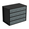 Modular Storage Mid Unit 16 Small Drawers 580mm