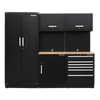 Premier Storage System with Hardwood Worktop 2.48m
